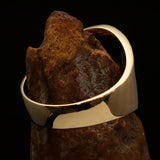 Excellent crafted Men's green Hammer and Sickle Crest Ring - Solid Brass - BikeRing4u