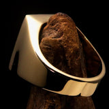 Excellent crafted Men's Joker Ring Black Harlequin - Solid Brass - BikeRing4u