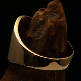 Excellent crafted Men's green Maltese Cross Biker Ring - solid Brass - BikeRing4u