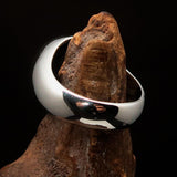 Perfectly crafted Men's Teacher Ring Atom Symbol Black - Sterling Silver - BikeRing4u