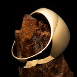 Perfectly crafted Men's Medieval Ring Brave Knight Black - Solid Brass - BikeRing4u