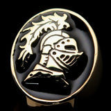 Perfectly crafted Men's Medieval Ring Brave Knight Black - Solid Brass - BikeRing4u
