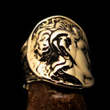 Men's Alexander the Great Tetradrachm Coin Ring - solid Brass - BikeRing4u