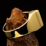 Excellent crafted rectangle shaped Men's German Flag Ring - solid Brass - BikeRing4u