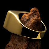 Excellent crafted rectangle shaped Men's German Flag Ring - solid Brass - BikeRing4u