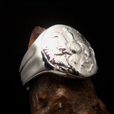 Men's Sterling Silver ancient Greek Tetradrachm Horseman Ring Alexander the Great - BikeRing4u