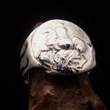 Men's Sterling Silver ancient Greek Tetradrachm Horseman Ring Alexander the Great - BikeRing4u