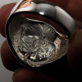 Men's Sterling Silver ancient Greek Drachma Coin Owl Ring - BikeRing4u