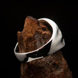 Men's Sterling Silver ancient Corinthian Pegasus Coin Ring Greek Goddess Athena - BikeRing4u