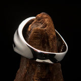 Men's Sterling Silver ancient Corinthian Pegasus Coin Ring Greek Goddess Athena - BikeRing4u
