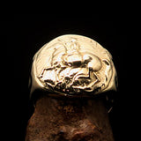 Men's ancient Greek Tetradrachm Horseman Ring Alexander the Great - Brass - BikeRing4u