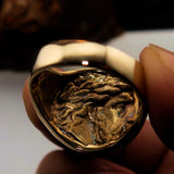 Men's ancient Greek Tetradrachm Horseman Ring Alexander the Great - Brass - BikeRing4u