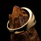 Men's ancient Corinthian Pegasus Coin Ring Greek Goddess Athena - Brass - BikeRing4u