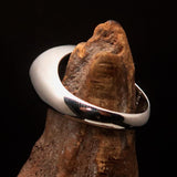 Excellent crafted oval Men's Ring Jesus in Hebrew Green - Sterling Silver - BikeRing4u