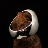 Excellent crafted Men's Currency Ring US Dollar Symbol Red - Sterling Silver - BikeRing4u