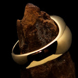 Nicely crafted Men's Bio Hazard Ring black Toxic Waste Symbol - Solid Brass - BikeRing4u