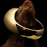 Nicely crafted Men's Bio Hazard Ring black Toxic Waste Symbol - Solid Brass - BikeRing4u