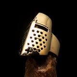 Excellent crafted Medieval Ring Knight Helmet - Solid Brass - BikeRing4u