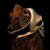 Excellent crafted Men's Masonic Ring red Archer Skull - Solid Brass - BikeRing4u