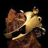 Excellent crafted Men's Mechanic Ring Wrench Skull - Solid Brass - BikeRing4u