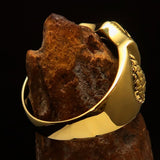 Nicely crafted Men's Knight Costume Brass Ring Templar Cross - BikeRing4u