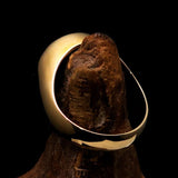 Perfectly crafted Men's Masonic Skull Ring Black - Solid Brass - BikeRing4u