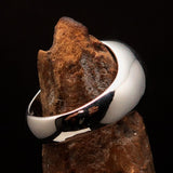 Perfectly crafted Men's Teacher Ring Atom Symbol Green - Sterling Silver - BikeRing4u