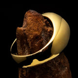 Excellent crafted Men's US Marshall Ring black Star - Solid Brass - BikeRing4u