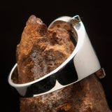 Excellent crafted Initial Ring Bold Letter D - 14 red CZ - Sterling Silver - BikeRing4u