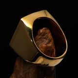 Brass Men's Zodiac Ring Capricorn in Red - BikeRing4u