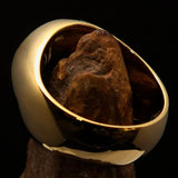 Excellent crafted Men's Pinky Ring Red Star of David - Solid Brass - BikeRing4u