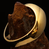 Excellent crafted Men's US Marshall Ring red Star - Solid Brass - BikeRing4u