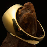 Excellent crafted Men's US Marshall Ring red Star - Solid Brass - BikeRing4u