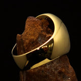 Excellent crafted Men's Hebrew Ring Blue Star of David - Solid Brass - BikeRing4u