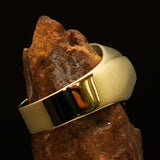 Excellent crafted Men's Heptagon Ring Black seven sided Polygon - Solid Brass - BikeRing4u