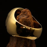 Excellent crafted Men's Currency Ring US Dollar Symbol Blue - Solid Brass - BikeRing4u