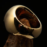 Excellent crafted Men's Socialist Ring Hammer Sickle Black - Solid Brass - BikeRing4u