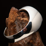 Excellent crafted ancient Men's Red Masonic Ring - Sterling Silver - BikeRing4u