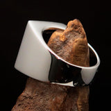 Nicely crafted Men's Greek Warrior Ring - antiqued Sterling Silver - BikeRing4u