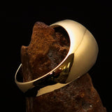 Nicely crafted Men's Seal Ring German Eagle White - Solid Brass - BikeRing4u