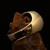 Perfectly crafted Men's Chinese Flag Ring Black - Solid Brass - BikeRing4u