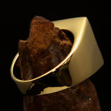 Perfectly crafted Men's Biker Ring Iron Cross Black - Solid Brass - BikeRing4u