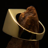 Perfectly crafted Men's Biker Ring Iron Cross Black - Solid Brass - BikeRing4u