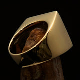 Perfectly crafted Men's Biker Ring Maltese Cross Red - Solid Brass - BikeRing4u