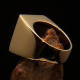 Perfectly crafted Men's Biker Ring Maltese Cross Red - Solid Brass - BikeRing4u