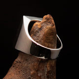 Perfectly crafted Men's Griffin Ring Griffon - two tone Sterling Silver - BikeRing4u