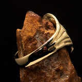 Men's Solid Brass ancient Greek Drachma Coin Ring Alexander the Great - BikeRing4u