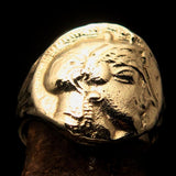 Men's Solid Brass ancient Greek Drachma Coin Ring Alexander the Great - BikeRing4u