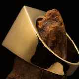 Perfectly crafted Men's Cowboy Ring Bull Skull Black - Solid Brass - BikeRing4u