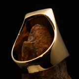 Excellent crafted Men's Musician Ring Black Treble Clef Symbol - Solid Brass - BikeRing4u